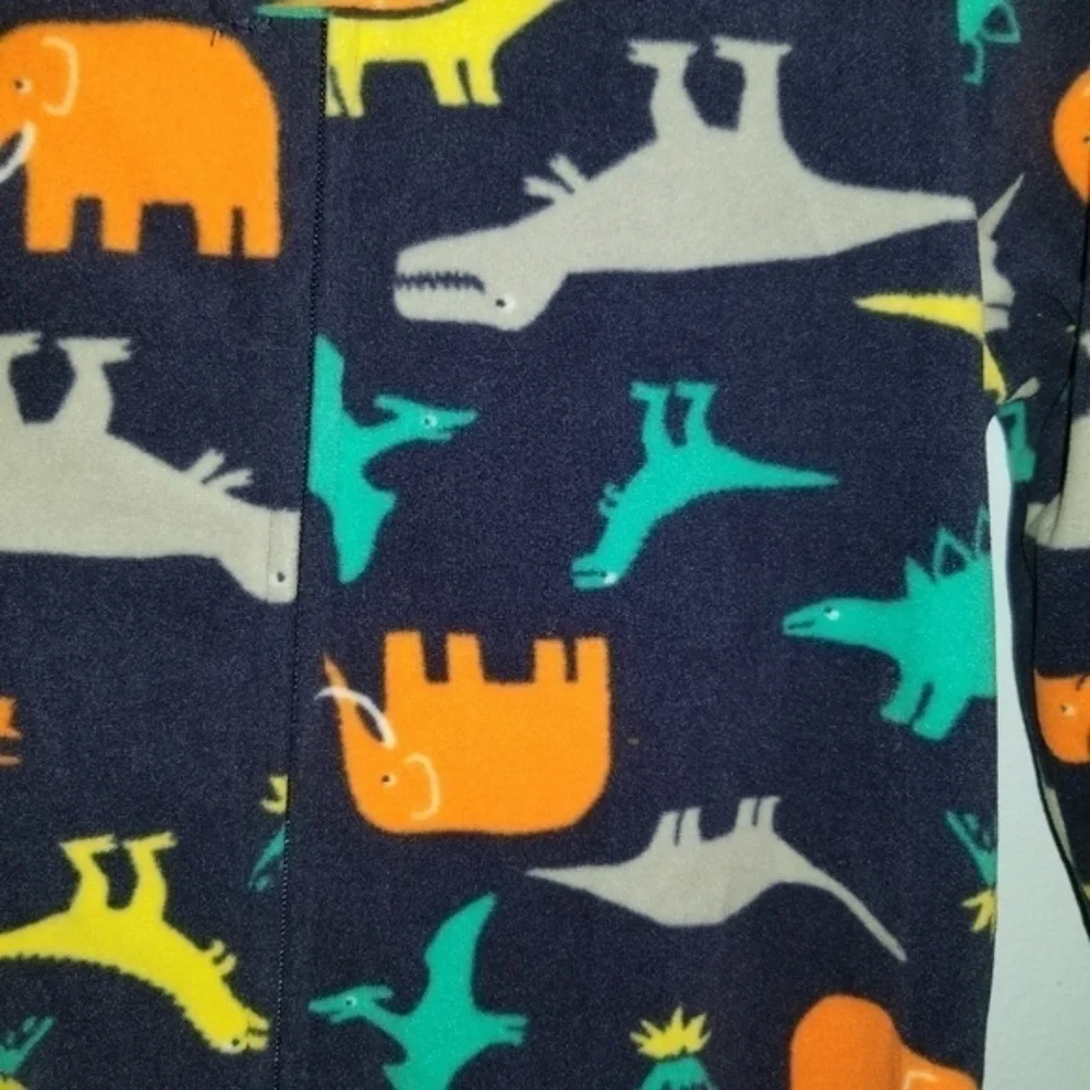 NWT Carters Blue Dino Footed PJ's Size 2T